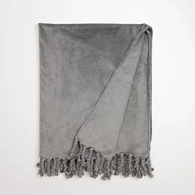 Kirkland's Perfectly Plush Throw In Gray