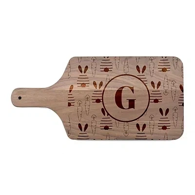 Kirkland's Personalized Bunny And Carrot Walnut Serving Board In Brown
