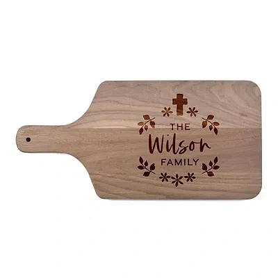 Kirkland's Personalized Easter Cross Walnut Serving Board In Brown