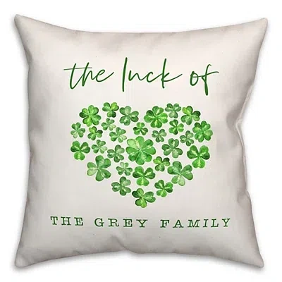 Kirkland's Personalized Luck Clover Heart Pillow In Green