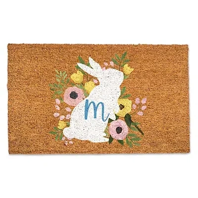 Kirkland's Personalized Monogram Bunny Doormat In Brown