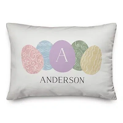 Kirkland's Personalized Monogram Egg Indoor/outdoor Pillow In Multi
