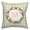 Kirkland's Personalized Monogram Egg Wreath Pillow In Multi