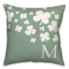 Kirkland's Personalized Monogram Falling Shamrocks Pillow In Green