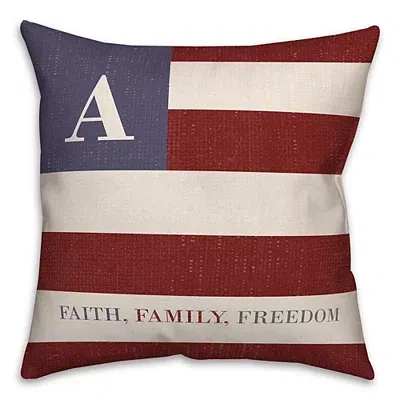 Kirkland's Personalized Monogram Flag Pillow In Multi
