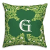Kirkland's Personalized Monogram Shamrock Encompassed Pillow In Green