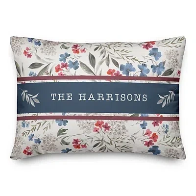 Kirkland's Personalized Patriotic Flowers Outdoor Pillow In Multi