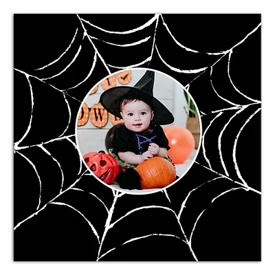 Kirkland's Personalized Photo Spider Web Canvas Print In Black