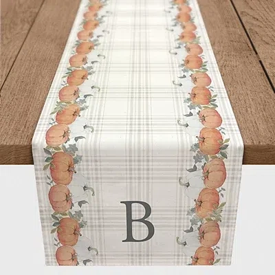 Kirkland's Personalized Plaid Monogram Table Runner In Multi