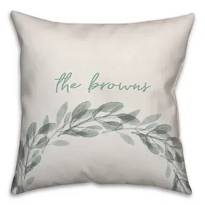 Kirkland's Personalized Seafoam Wreath Pillow In White
