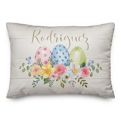Kirkland's Personalized Watercolor Eggs Lumbar Pillow In Multi