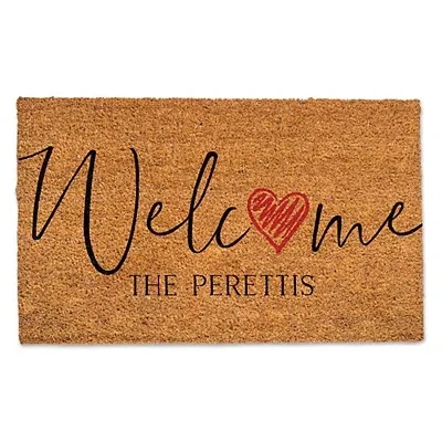 Kirkland's Personalized Welcome Heart Coir Doormat In Multi