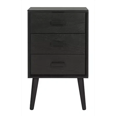 Kirkland's Pine Rosetta Mid-century Accent Table In Black