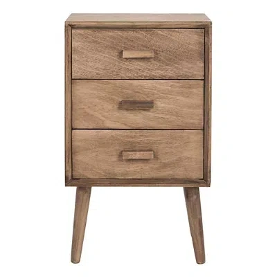 Kirkland's Pine Rosetta Mid-century Accent Table In Brown