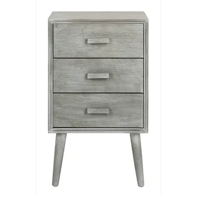 Kirkland's Pine Rosetta Mid-century Accent Table In Gray