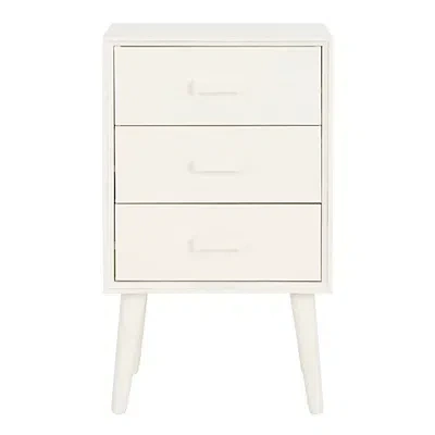 Kirkland's Pine Rosetta Mid-century Accent Table In White