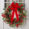 Kirkland's Pinecone And Ornament Christmas Wreath With Bow In Multi