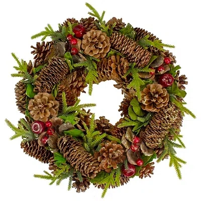 Kirkland's Pinecone Mini Wreath In Green