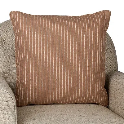 Kirkland's Pinstripe Throw Pillow In Brown