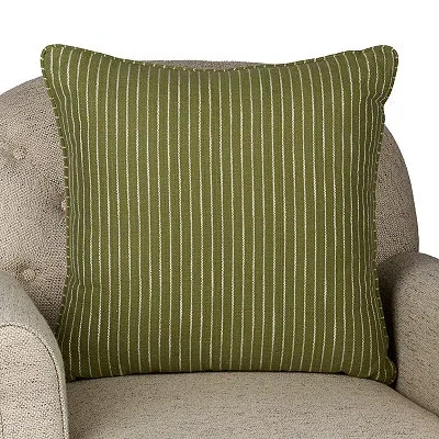 Kirkland's Pinstripe Throw Pillow In Green