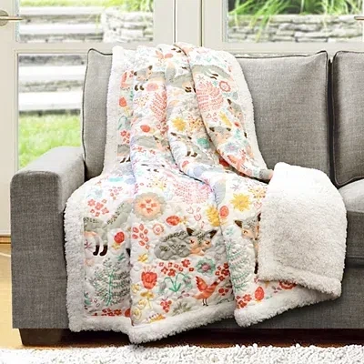 Kirkland's Pixie Fox Sherpa Blanket In Multi