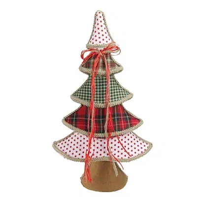 Kirkland's Plaid And Polka Dot Christmas Tree In Multi
