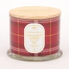 Kirkland's Plaid Cinnamon Soiree 3-wick Jar Candle In Red