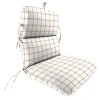 Kirkland's Plaid Outdoor Chair Cushion In White