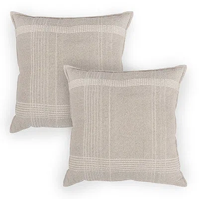 Kirkland's Plaid Oversized Pillows In Gray
