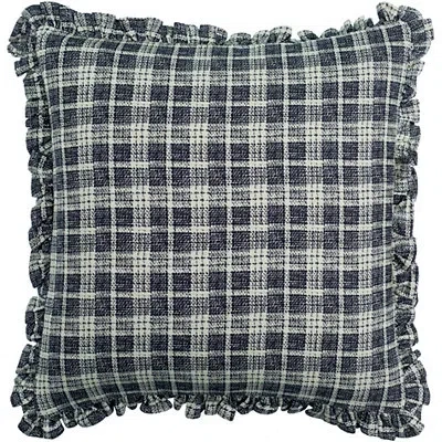 Kirkland's Plaid Ruffled Pillow In Blue