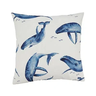 Kirkland's Playful Whales Outdoor Pillow In White