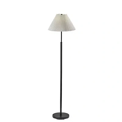Kirkland's Pleated Empire Shade Jeremy Floor Lamp In Black