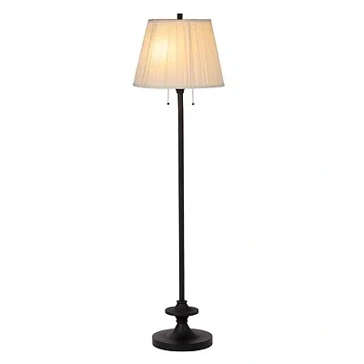 Kirkland's Pleated Shape Floor Lamp In White
