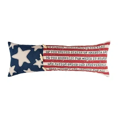 Kirkland's Pledge Of Allegiance Lumbar Pillow In Multi