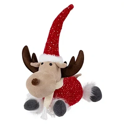 Kirkland's Plush Laying Moose Decoration In Multi