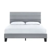Kirkland's Plush Linen Queen Platform Bed In Gray