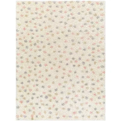Kirkland's Plush Multicolor Dotted Area Rug