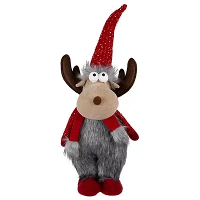 Kirkland's Plush Standing Moose Decoration In Multi
