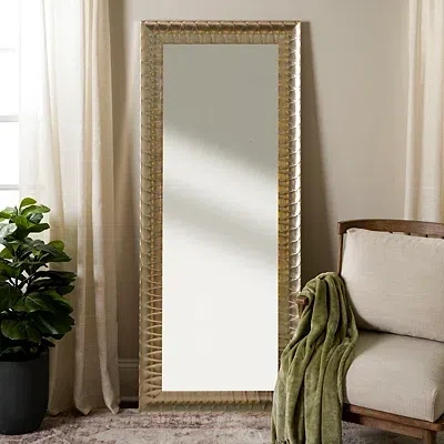 Kirkland's Polished Champagne Profile Leaner Mirror In Silver