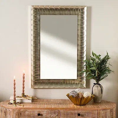 Kirkland's Polished Champagne Profile Wall Mirror In Silver