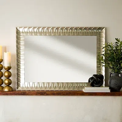 Kirkland's Polished Champagne Profile Wall Mirror In Silver
