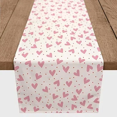 Kirkland's Polka Dot Hearts Table Runner In Multi