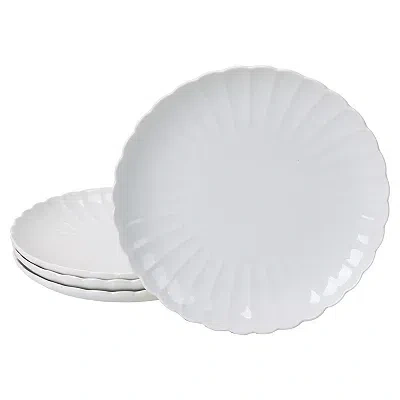 Kirkland's Porcelain Petal Salad Plates In White