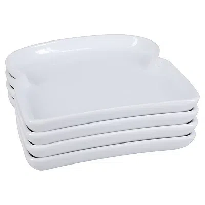 Kirkland's Porcelain Toast Plates In White