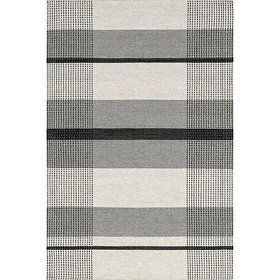 Kirkland's Portland Plaid Wool Area Rug In Multi