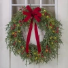 Kirkland's Pre-lit Juniper Red Berry Wreath With Bow In Multi