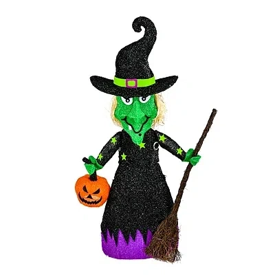 Kirkland's Pre-lit Outdoor Witch Decoration In Multi