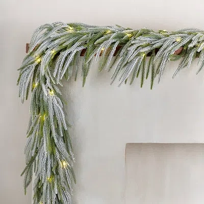 Kirkland's Pre-lit Snowy Norfolk Christmas Garland In Multi