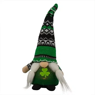 Kirkland's Pre-lit St. Patrick's Day Girl Gnome Figurine In Green