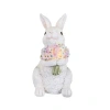Kirkland's Pre-lit White Bunny With Bouquet Figurine In White